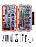 Betyt Fishing Gear Tackle Box 350pcs Kit with Hooks Compatible Freshwater