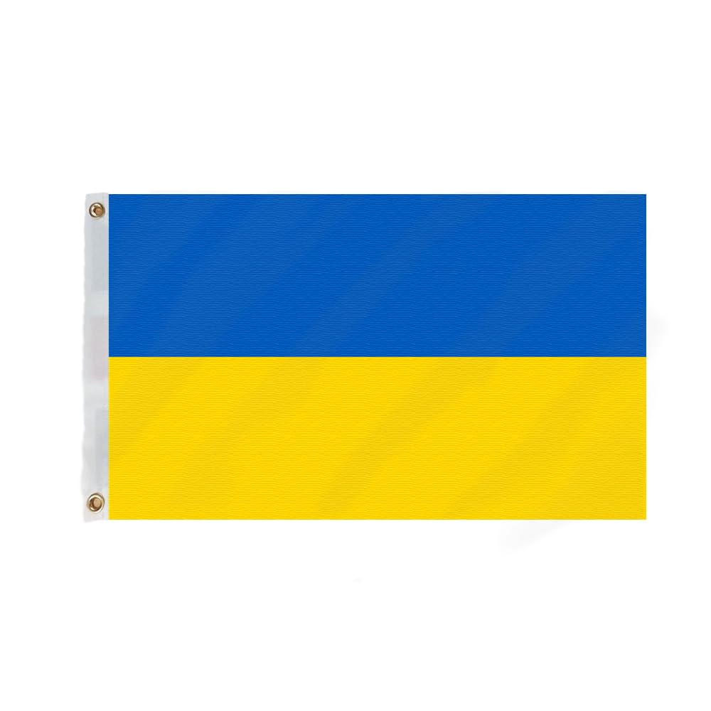Flagmax Ukraine Flag 5ft x 3ft - Large Ukrainian Flag in Woven Polyester with Eyelets, Durable and Vibrant for Indoor and Outdoor Use, Perfect Display of Ukrainian Pride