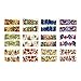 ALLYDREW 50 Sheets Flowers Water Slide Nail Art Nail Decals Water Transfer Nail Decal Sheets