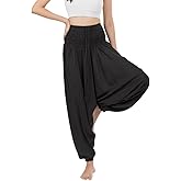 Banjamath® Women's Peacock Print Aladdin Harem Hippie Pants Jumpsuit