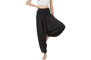 Banjamath® Women's Peacock Print Aladdin Harem Hippie Pants Jumpsuit