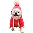 Warm Dog Winter Clothes Cute Fruit Dog Coat Hoodies Fleece Pet Dogs Costume Jacket for French Bulldog Chihuahua Ropa para Perro(1 Rose Red,S)
