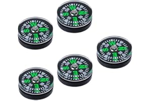Generico 5 x 15 mm Pocket Liquid Fil Compass Button Elegant Design