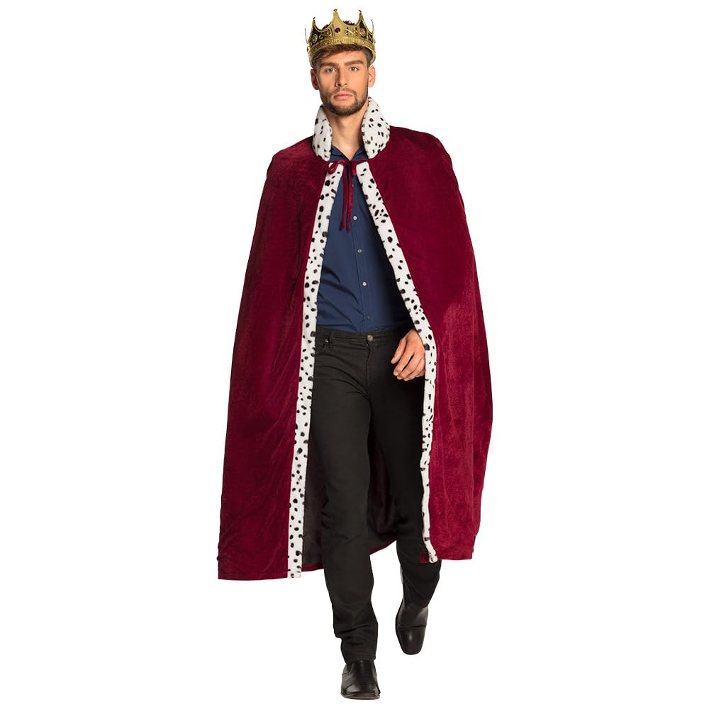 Boland 36105 - King's Coat Majesty, 140 cm, Cape for Adults, Plush Throw, Duke, Carnival, Carnival, Mardi Gras, Theme Party, Halloween