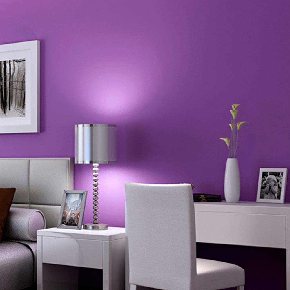 Modern Minimalist Purple Violet Plain Non Woven Wallpaper
