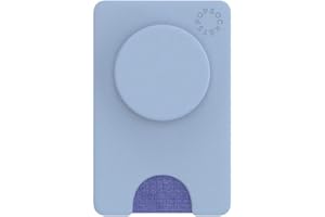PopSockets Phone Wallet with Expanding Phone Grip, Phone Card Holder, Solid PopWallet - Cornflower Blue