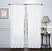 2 Pack: Ultra Luxurious High Thread Rod Pocket Sheer Voile Window Curtains by Victoria Classics - Assorted Colors (White)