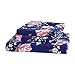 Vaulia Microfiber Duvet Cover Set, Floral Printed Pattern (King, Navy)