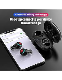 True Wireless Earbuds Bluetooth 5.0 Headphones, Dual Master Direct Connect in-Ear TWS Ear Buds IPX6 Waterproof Stereo   w Mic Instant Pair Low Latency Wireless Mini Headset Earphone 28H Cycle Play