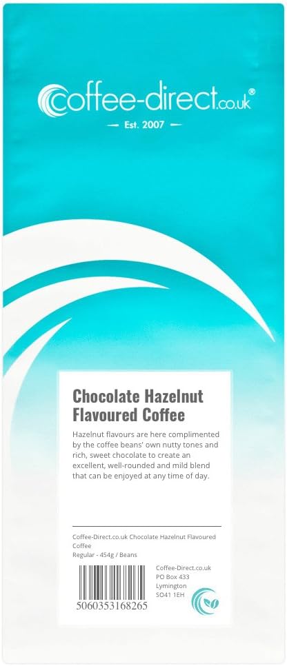 Coffee Direct Chocolate Hazelnut Flavoured Coffee Beans 454 g