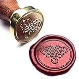 UNIQOOO Arts & Crafts Elegant Love Heart The Knot Wax Seal Stamp, Great for Embellishment of Cards Envelopes, Wedding Invitations,Valentine's Day Engagement, Wine Packages, Gift Idea