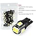 JDM ASTAR 10pcs Super Bright 194 168 175 2825 W5W 158 161 T10 5630 SMD LED Bulbs, Xenon White (Only used for interior light)