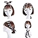 Cloudo Boho Headbands For Women Wire Wrap 4 Pack Vintage Red Girls Headband Elastic Bunny Ears Stretchy Adjustable Hair Bands