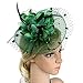 ACTLATI Fascinators Hat for Women Tea Party Headpiece Wedding Cocktail Flower Mesh Feathers Hair Clip 20s Flapper Fascinators