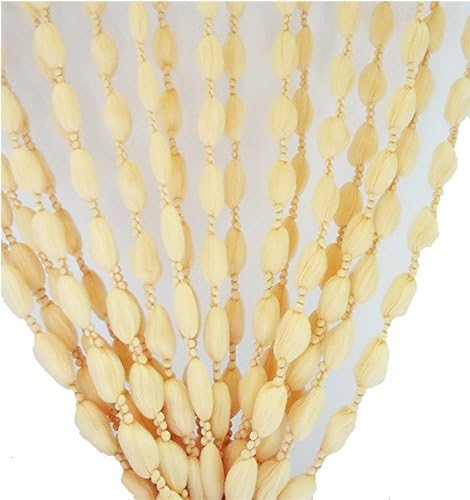 avesplit 39inchX78inch Lantern ball Door String Curtain Screen Wall Panel Valance Divider backgdrop Decorative for Window Room wedding ES31 (beige31)