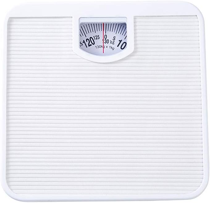 Professional Analog Bathroom Scale 287lb/130kg Capacity Extra Large Mechanical Dial Heavy Duty Professional Accurate Body Weight Scales Home Office Dorm Durable