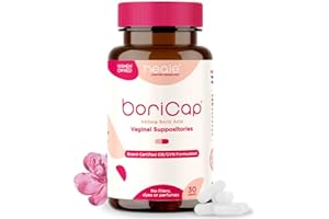 BoriCap - Boric Acid Suppositories for Women - 600 mg - Vaginal Health & Balance, Itch & Odor - Natural Relief - Feminine Care - Feminine Hygiene Products - Made in USA by Heale - 30 Capsules