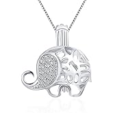 LGSY 925 Sterling Silver Elephant Cage Pendants Crafting Charm for DIY Necklace Bracelet Jewelry Making
