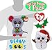 TY Beanie Boos Scoop (Snowman) & Mac (Mouse) Holiday (Christmas) Gift Set Bundle - 2 Pack