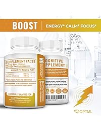 enjoyergy Cafeína + L-Theanine (120 Cápsulas) | Energía y Estado de Ánimo Mejora Fórmula | clínicamente...