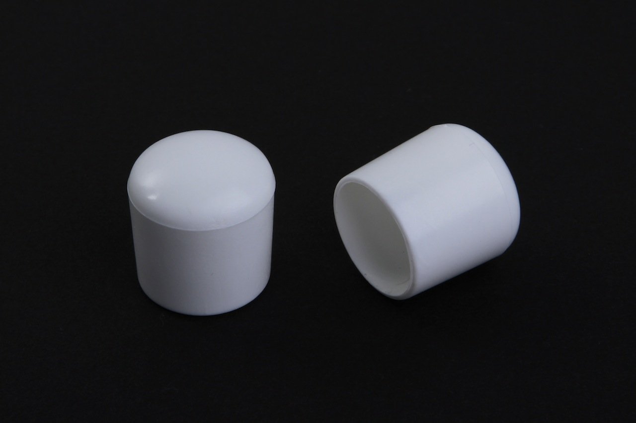 Chair Leg Caps / Floor Protectors / Chair Stoppers / 18 mm in Diam. / White Plastic / 4 Pcs