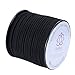 BORUO Micro-Fiber Flat Leather Lace Beading Thread Faux Suede Cord String Velet 100 Yard Roll Spool 3mm Black Color with Acrylic Jar
