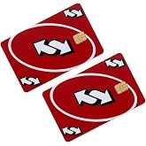(4X Pack) - Funny Debit Card Skin &ndash; Vinyl Sticker Cover with Game-Inspired Arrows &ndash; Fits Most Credit Cards, IDs, Licenses &ndash; Removable &amp; Waterproof &ndash; Red