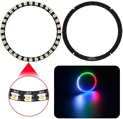WIXURE WS2812B 32 LEDs Ring 5050 RGB+Warm White LED Ring Lamp Light with Integrated Driver DC5V
