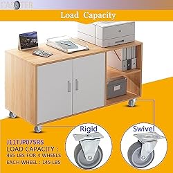 Casoter 3"(75mm) Caster Set - 2 Rigid & 2 Swivel