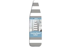 Whitmor 6880-100-STRPLMA Ironing Board Cover with Pad, Paloma Gray Stripe
