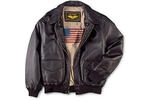Landing Leathers Men Air Force A-2 Leather Flight Bomber Jacket (Also available in Big & Tall)