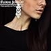 Chandelier Rhinestone Earrings Bridal Long Drop Womens Jewelry