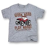 Work Hard Play Hard Case IH Cartoon Tractor Rural Country Farm - Toddler T-Shirt