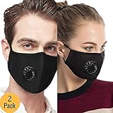 Anti Air Dust and Smoke Pollution Mask Washable PM2.5 Masks - Carbon Activated Face Mask, Windproof Motorcycle Face Masks -Cotton Washable Respirator Breathing Mask for Pollution Smoke Allergy Mask