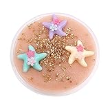 Gbell Kids 60ML Starfish Slime, Mixing Cloud Slime Putty Scented Stress Kids Clay Girls Mud Toy,Yellow Blue Pink White (Yellow)