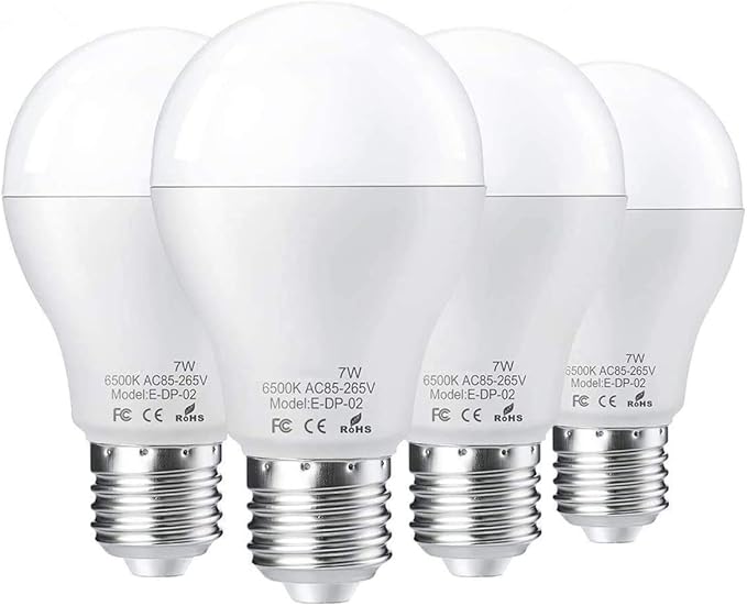 4 e27 bombilla led con sensor de movimiento por radar sensor de luz inteligente sensor de radar bombilla led luz diurna blanca 6400k 5w reemplaza