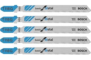 Bosch T118G 3-Inch, 36TPI HSS Bosch Shank Jigsaw Blade, 5 Pack