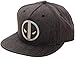 Marvel Deadpool Logo Adult Sized Iridescent Weld Woven Snapback Hat Grey