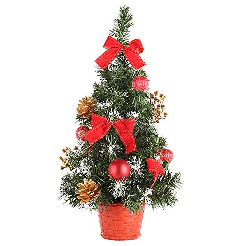 Christmas Tree Desktop,lovewe Artificial Tabletop Mini Christmas Tree Decorations,festival Miniature Tree 40cm (red)