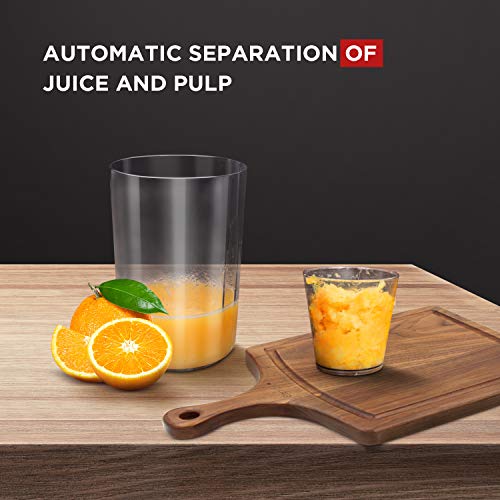 Masticating Juicer, CalmDo Portable Slow Juicer Machine, PJ801 Juicer Extractor with Reverse Function, USB Rechargeable, Red