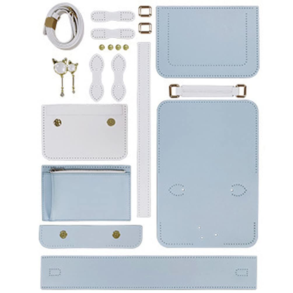 Knitting Kit DIY Leather Handbag Making Kit Pu Leather Craft Sewing Bag Material Knitting Crochet Making Sets Handmade All Accessories for Braid Accessories