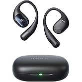 1MORE S31 Open Ear Bluetooth Headphones - 14.2mm Driver with Deep Bass, 4-Mic for Clear Calls, IPX5 Waterproof, 30H Playtime, Secure Ear Hooks, Lightweight Wireless Earbuds for Sport Running, Black