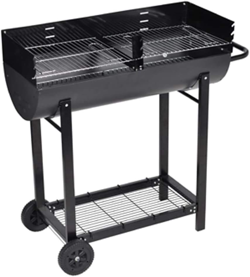 vidaXL BBQ Barquecue à Charbon 2 grilles sur roulettes 40449: Amazon.fr