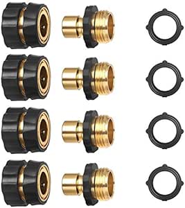 WXCL Conector rápido para Manguera de jardín de 3/4 Pulgadas, Conector