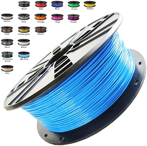 Melca 1.75 3D Printer Filament PLA 1kg +/- 0.03mm, Light Blue (#3B83BD)