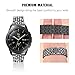 Supoix Compatible for Samsung Galaxy Watch 7/6/5/4 40mm 44mm/Galaxy Watch FE 2024/Galaxy 3 41mm/Galaxy Watch 42mm Band, 2 Pack 20mm Women Jewelry Bling Replacement Strap Compatible for Active 2 Watch Band (Black)