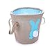 Easter Egg Basket for Kids Bunny Burlap Bag to Carry Eggs Candy and Gifts (Bunny Blue)