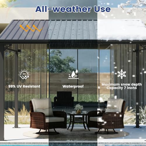 Murago 12'x20' Lean-to Gazebo Review: Wall-Mounted Hardtop Patio Shelter image 8