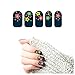 Tattify Neon Nail Wraps - Flower Child (Set of 22)
