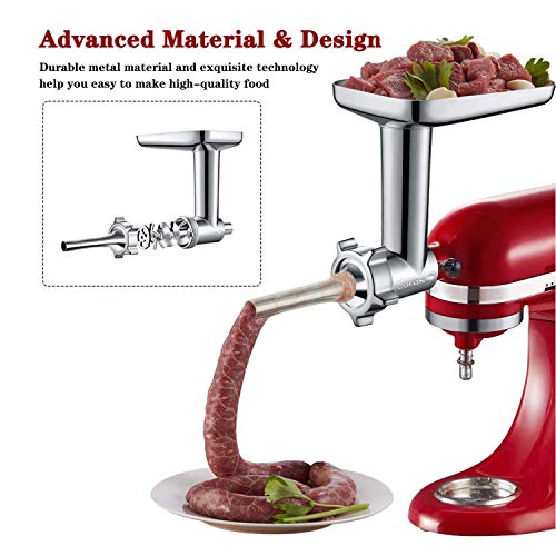 Metal Meat Grinder Attachments for KitchenAid, Cofun Accessories